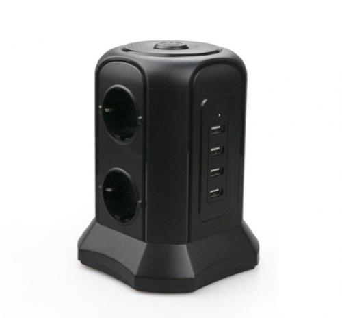 Сетевой фильтр Tessan TP-VB4U6E black
