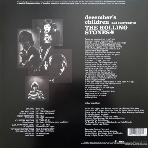 Виниловая пластинка Rolling Stones, The - December's Children (And Everybody's) (Black Vinyl LP)
