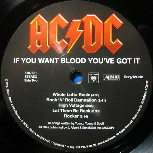 Виниловая пластинка AC/DC IF YOU WANT BLOOD YOU'VE GOT IT (Remastered/180 Gram)
