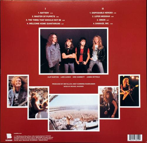 Виниловая пластинка Metallica, Master Of Puppets