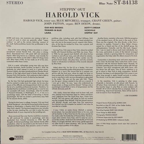 Виниловая пластинка Harold Vick - Steppin' Out! (Tone Poet Vinyl) (Black Vinyl LP)