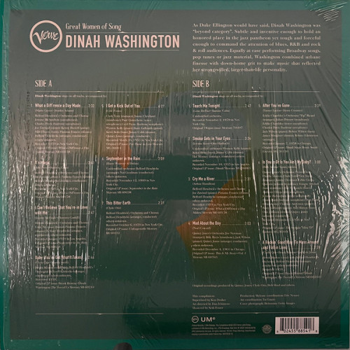 Виниловая пластинка Dinah Washington - Great Women Of Song (Black Vinyl LP)