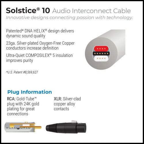 Кабель межблочный аудио Wire World Solstice 10 Balanced Interconnect Pair (BSI1.0M-10) 1.0m