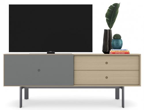 Тумба для AV-аппаратуры BDI Margo 5229 Drift Oak/Fog Grey