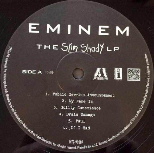 Виниловая пластинка Eminem, The Slim Shady 2LP