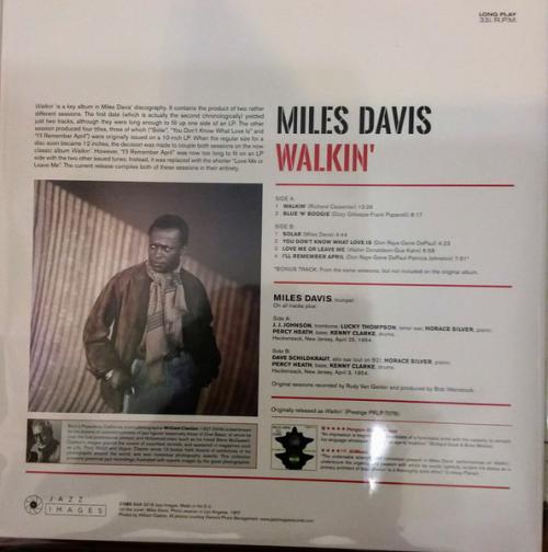 Виниловая пластинка Miles Davis - Walkin' (Black Vinyl LP)