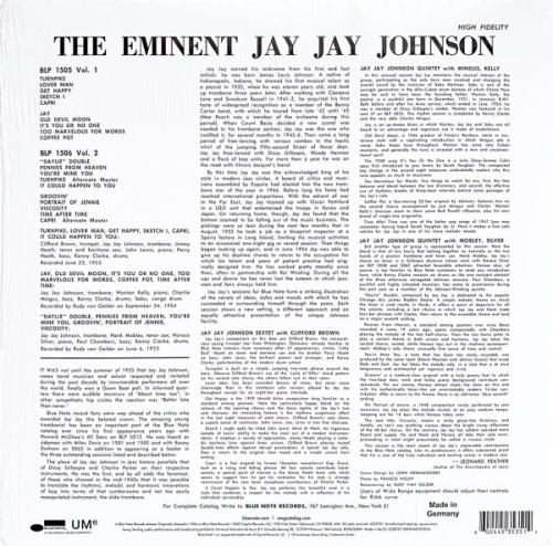 Виниловая пластинка J.J. Johnson - The Eminent (Black Vinyl LP)