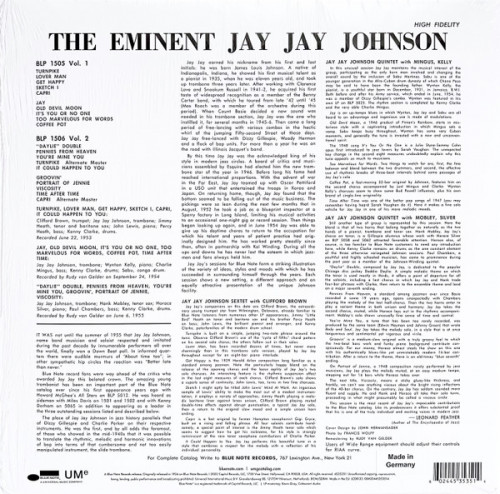 Виниловая пластинка J.J. Johnson - The Eminent (Black Vinyl LP)