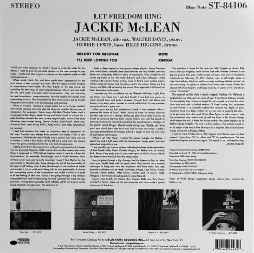 Виниловая пластинка Jackie McLean - Let Freedom Ring (Tone Poet) (Black Vinyl LP)