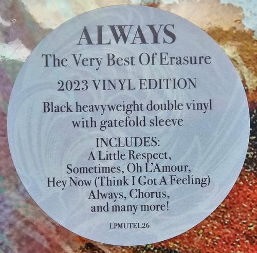 Виниловая пластинка Erasure - Always - The Very Best Of (Black Vinyl 2LP)