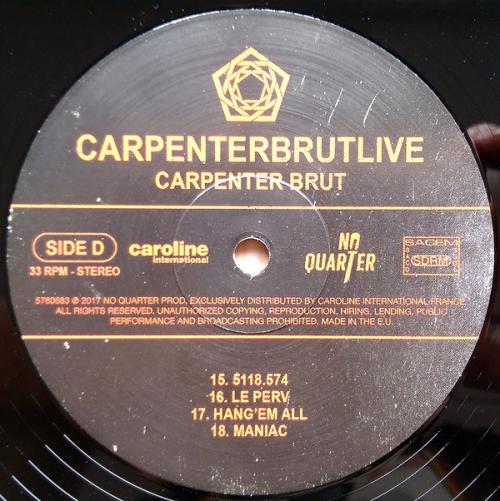 Виниловая пластинка Carpenter Brut, Carpenterbrutlive