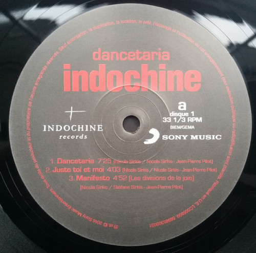Виниловая пластинка Indochine, Dancetaria (180 Gram/Remastered)