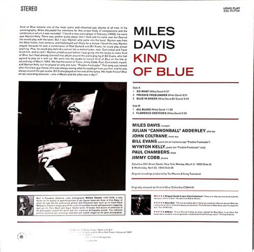 Виниловая пластинка Miles Davis - Kind Of Blue (BlackVinyl LP)