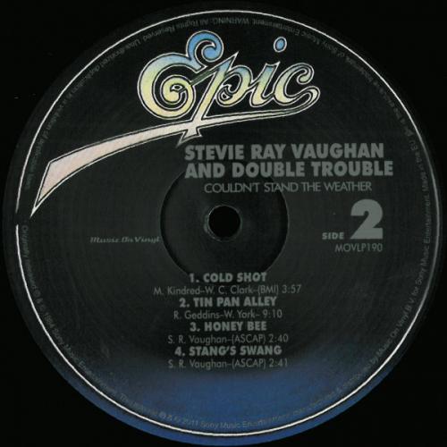 Виниловая пластинка Stevie Ray Vaughan — COULDN'T STAND THE WEATHER (2LP)