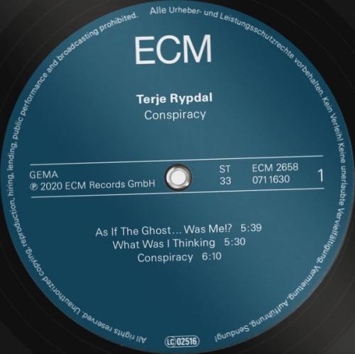 Виниловая пластинка Terje Rypdal — CONSPIRACY (LP/180g)