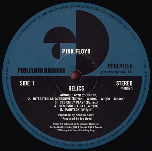 Виниловая пластинка PLG Pink Floyd Relics (180 Gram)
