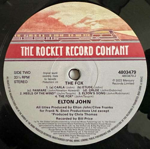 Виниловая пластинка Elton John - The Fox (180 Gram Black Vinyl LP)