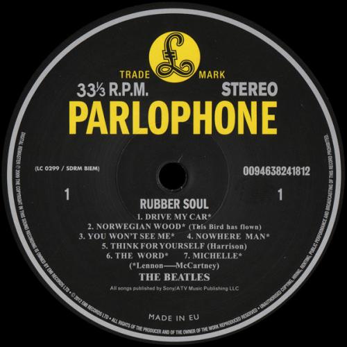 Виниловая пластинка The Beatles, Rubber Soul (2009 Remaster)