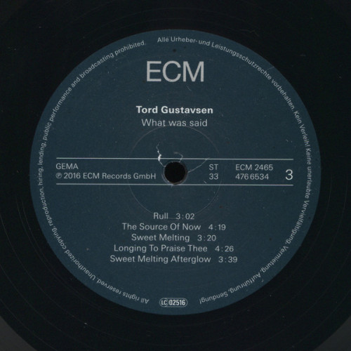 Виниловая пластинка Tord Gustavsen TORD GUSTAVSEN: WHAT WAS SAID