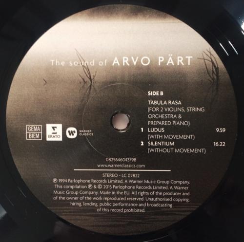 Виниловая пластинка WMC VARIOUS ARTISTS, THE SOUND OF ARVO PART ()
