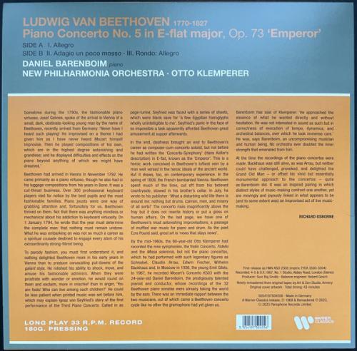 Виниловая пластинка Barenboim, Daniel; Klemperer, Otto - Beethoven: Emperor Concerto (Black Vinyl LP)