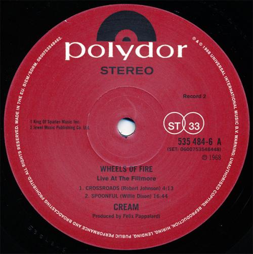 Виниловая пластинка Cream, Wheels Of Fire