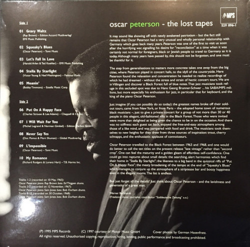 Виниловая пластинка Oscar Peterson - Exclusively For My Friends: The Lost Tapes (Analogue) (Black Vinyl LP)