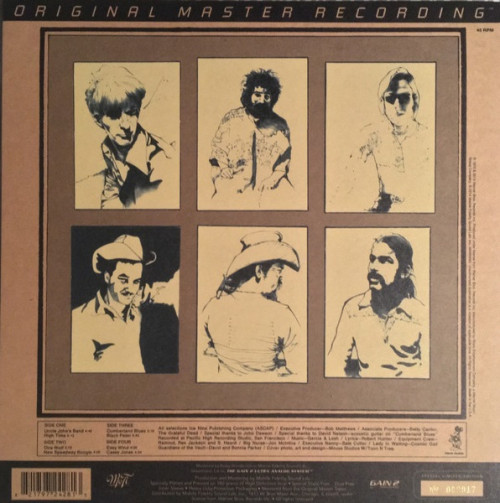 Виниловая пластинка Grateful Dead - Workingman's Dead (Original Master Recording) (Black Vinyl 2LP)
