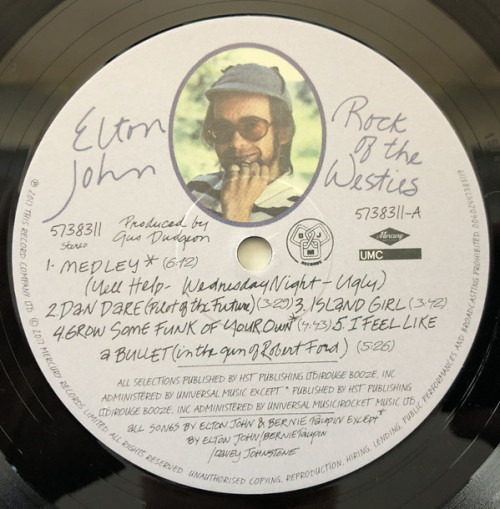 Виниловая пластинка Elton John, Rock Of The Westies (Remastered 2017)