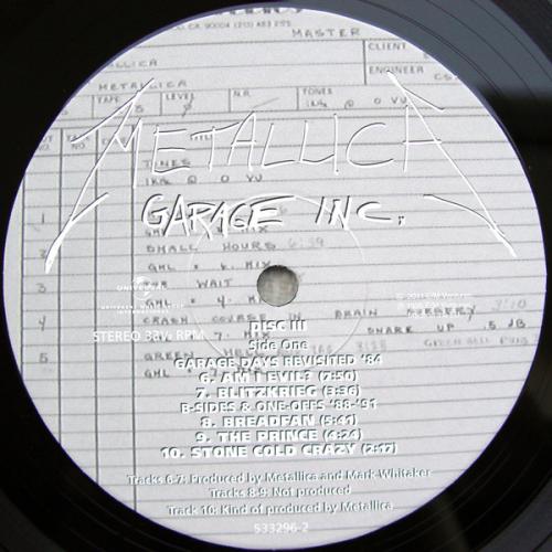 Виниловая пластинка Metallica, Garage Inc.