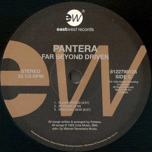 Виниловая пластинка Pantera FAR BEYOND DRIVEN (20TH ANNIVERSARY EDITION)