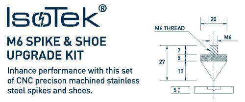Набор шипов Isotek Spike Upgrade Kit - 4 Spikes/4 Shoes - M6 THREAD (8 шт)