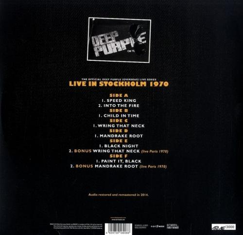 Виниловая пластинка Deep Purple - Live In Stockholm 1970 (Limited Edition 180 Gram Colored Vinyl 3LP)