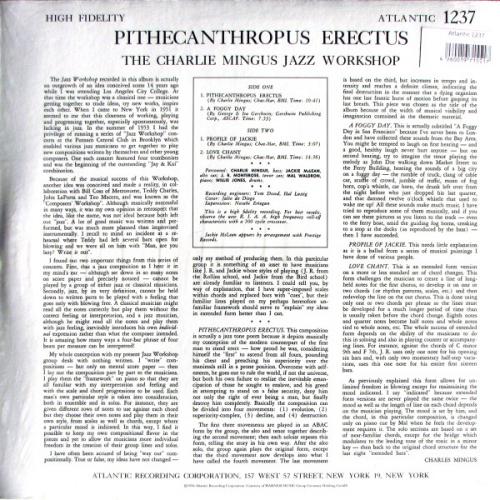 Виниловая пластинка Charles Mingus - Pithecanthropus Erectus (Analogue) (Black Vinyl LP)