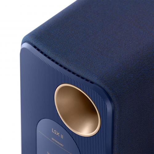 Активная беспроводная акустика со стойками KEF LSX II COBALT BLUE + KEF S1 Floor Stand Blue
