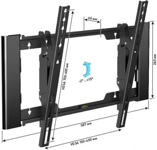 Кронштейн для телевизора Holder T4925-B черный