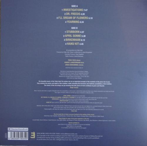 Виниловая пластинка Pablo Held - Investigations (Black Vinyl LP)