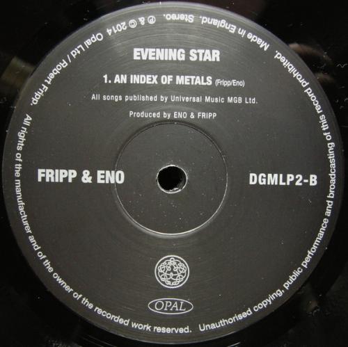Виниловая пластинка Fripp & Eno — EVENING STAR (LP 200 GR. VINYL)