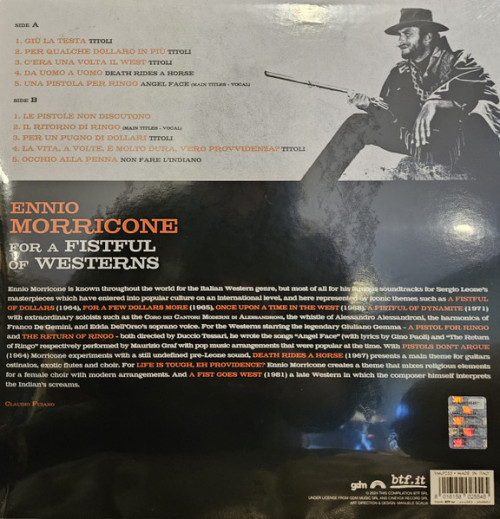 Виниловая пластинка OST - For A Fistful Of Westerns (Ennio Morricone) (Limited Clear Orange Vinyl LP)