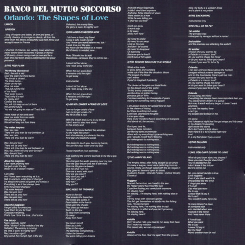 Виниловая пластинка Banco Del Mutuo Soccorso - Orlando: Le Forme Dell' Amore (Black Vinyl 3LP)