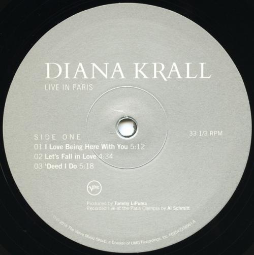 Виниловая пластинка Diana Krall, Live In Paris (2LP)