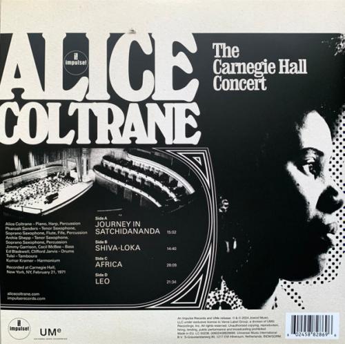 Виниловая пластинка Alice Coltrane - The Carnegie Hall Concert (Black Vinyl 2LP)