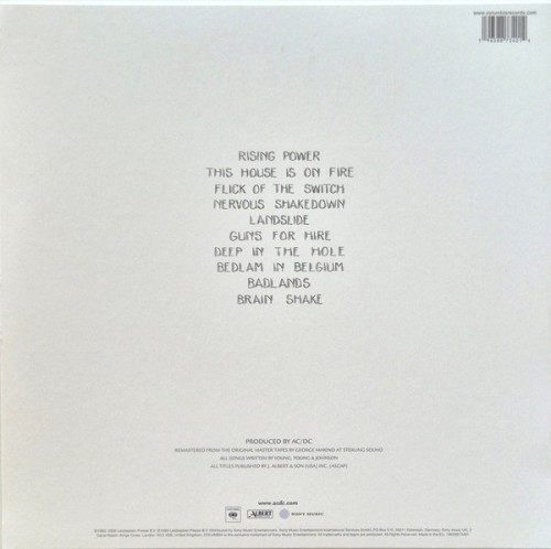 Виниловая пластинка AC/DC - Flick Of The Switch (Limited Gold Nugget Vinyl LP, Artwork Print)
