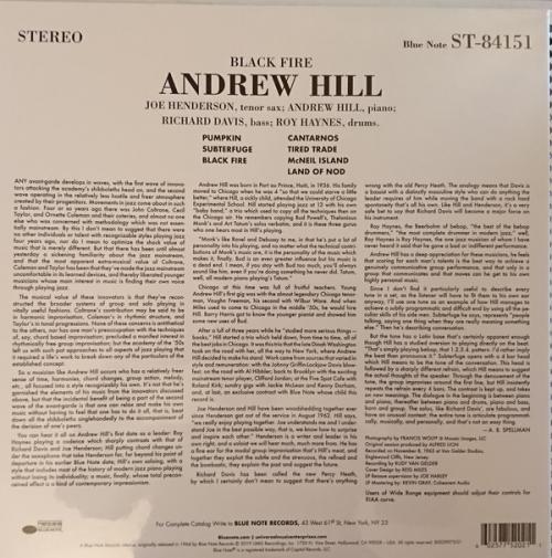 Виниловая пластинка Hill, Andrew, Black Fire