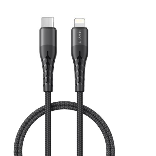 USB кабель HAVIT HV-RH14 USB-C - Lightning BK 1.2m