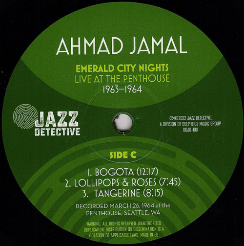 Виниловая пластинка Ahmad Jamal - Emerald City Nights: Live At The Penthouse 1963 - 1964 (Black Vinyl 2LP)