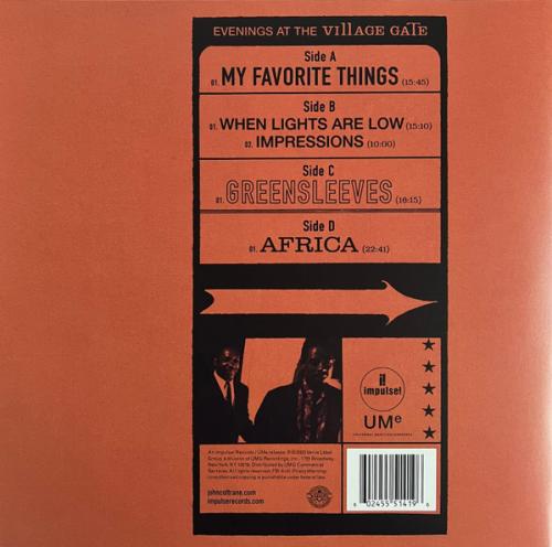 Виниловая пластинка Coltrane, John; Dolphy, Eric - Evenings At The Village Gate (Black Vinyl 2LP)