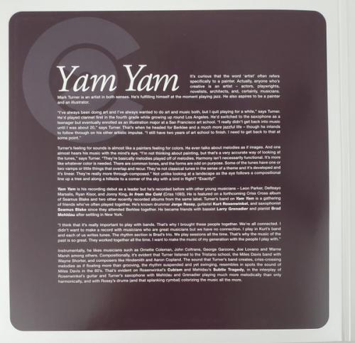 Виниловая пластинка Mark Turner - Yam Yam (Black Vinyl 2LP)