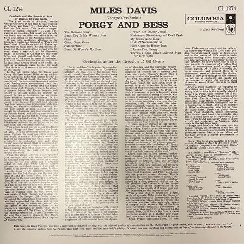 Виниловая пластинка Miles Davis - Porgy And Bess (Black Vinyl LP)