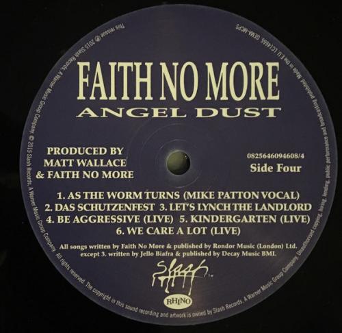 Виниловая пластинка WM Faith No More Angel Dust (180 GRAM)